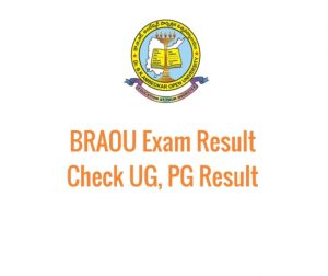BRAOU UG PG Exam Result 2020