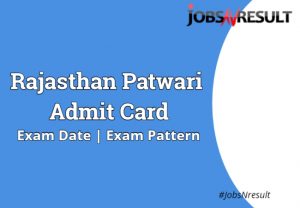 Rajasthan Patwari admit card
