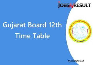 Gujarat Board 12th Time Table