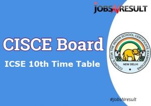 ICSE Board 10th Time Table 2021