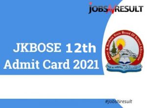 JKBOSE 12th Admit Card 2021