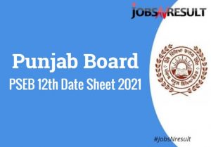 Punjab Board 12th date sheet