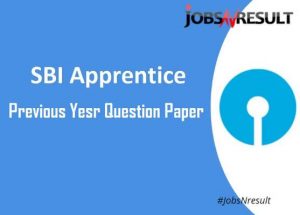 SBI Apprentice Previous Year Question Paper