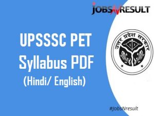 UPSSSC PET Syllabus PDF