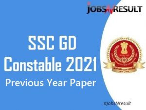 SSC GD Constable previous year paper pdf download