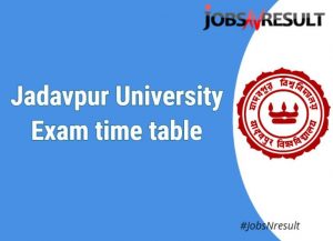Jadavpur University Exam time table