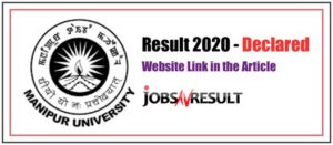 Manipur University 2020 Result