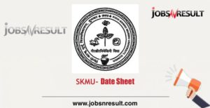 SKMU Dumka Exam Date Sheet 2020