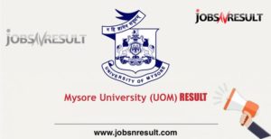Mysore University Result 2020 